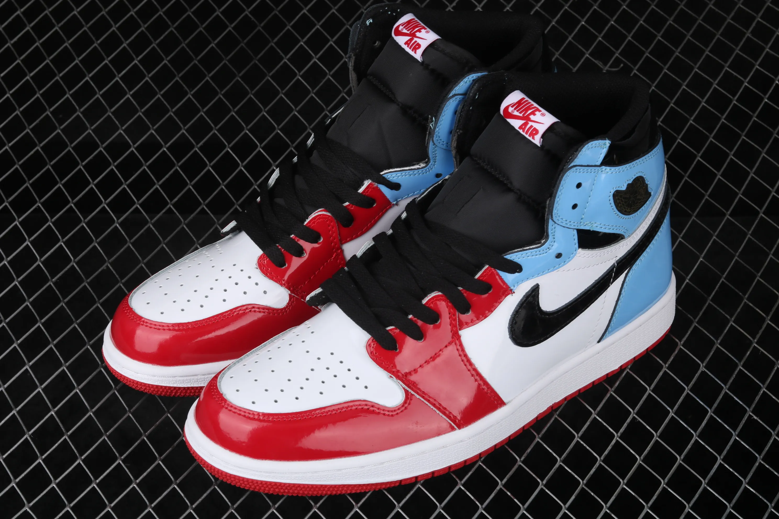 All categories Air Jordan Jordan series basketball shoes Air Jordan 1 High Air Jordan 1 "Fearless" AJ1 Joe 1 high top red and blue patent leather CK5666-100